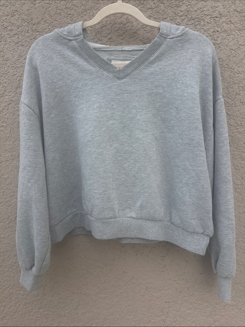 Light Gray V-Neck Pullover Sweater